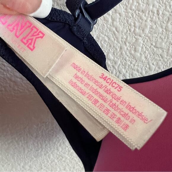 Victoria's Secret Pink Wear Everywhere Push-Up Blue 34C - Picture 3 of 5